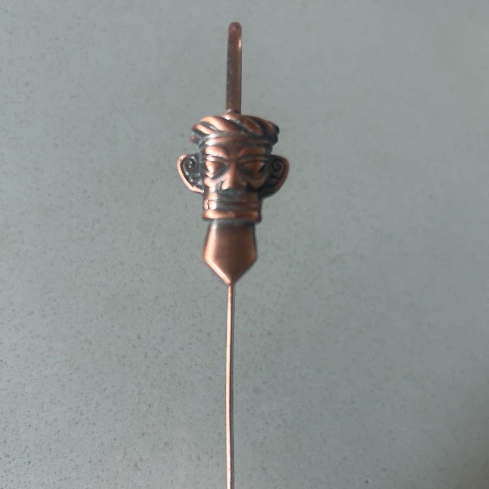 Chinese Mask Metal Ruyi Bookmark